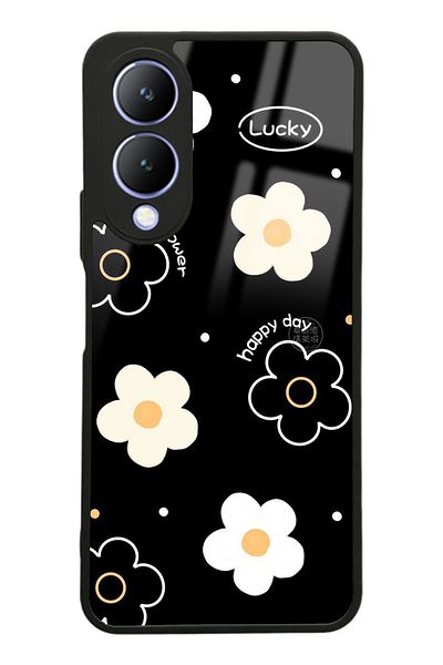 Spoyi غلاف هاتف لامع بتصميم Lucky Happy Day لهاتف Vivo Y17s