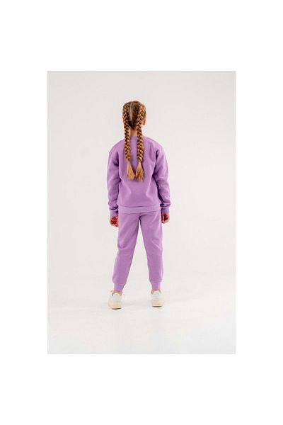 coppa kids Set de trening de bază din țesătură cu trei fire pentru fată-băiat, grosime medie - liliac - 9 ani