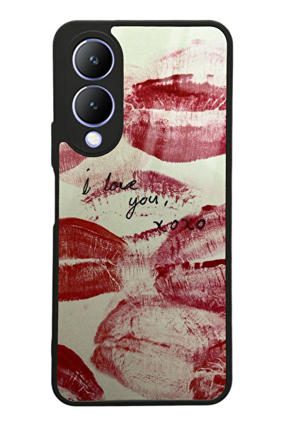 Spoyi Vivo Y17s I Love You Tasarımlı Glossy Telefon Kılıfı