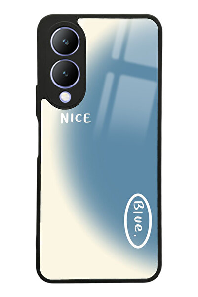 Spoyi Vivo Y17s Nice Blue Tasarımlı Glossy Telefon Kılıfı