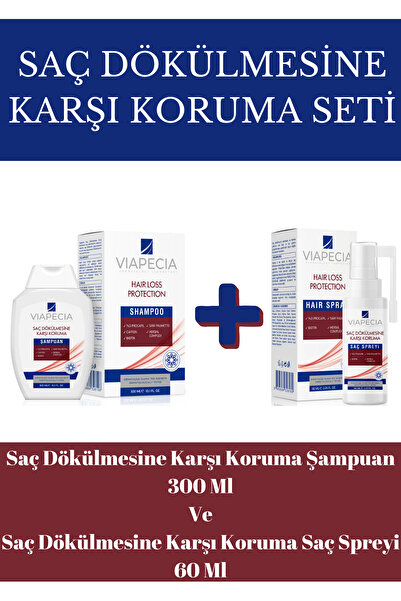 Viapecia Saç Dökülmesine Karşı Panthenol & Biotin İçerikli Unisex Şampuan Ve Sprey Seti