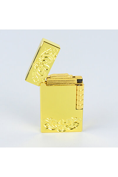 MerciTech Full Metal Alaşımlı Yandan Çakmaklı Özel Desenli Gazlı Çakmak