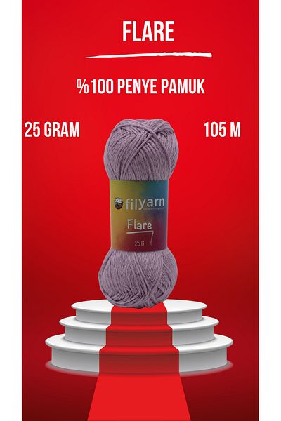 Filyarn Flare Knitting Yarn - Baby, Amigurumi και καλοκαιρινό νήμα ζακέτα, φθινοπωρινό νήμα
