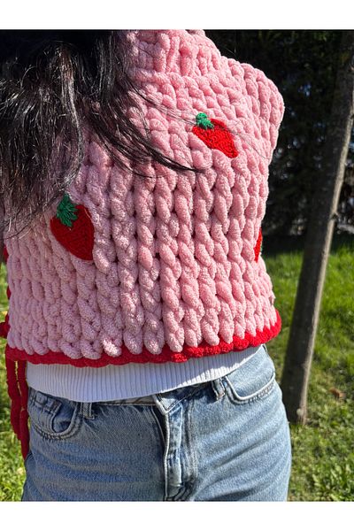 Meltem's Strawberry Motif Women's Sweater