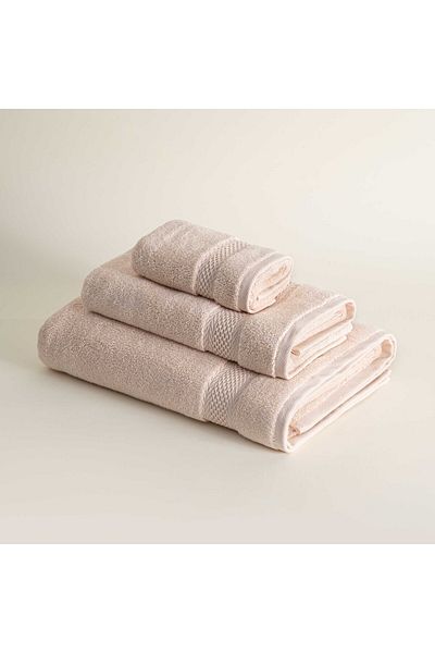 Ecocotton Σετ πετσετών Auraline 3 τεμαχίων - 100% οργανικό βαμβάκι, ανοιχτό χρώμα σολομού