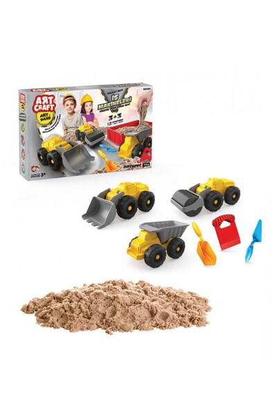 scntoys Iş Makineleri Kum Seti (750 Gr.) - Art Craft Kinetik Kum Seti - Oyun ...