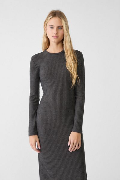 Stradivarius Knit midi dress