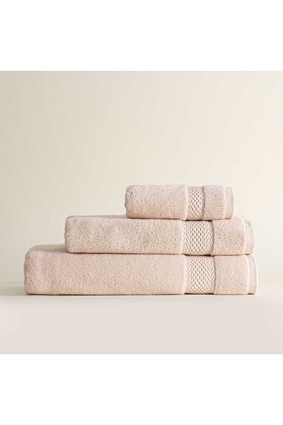 Ecocotton Σετ πετσετών Auraline 3 τεμαχίων - 100% οργανικό βαμβάκι, ανοιχτό χρώμα σολομού