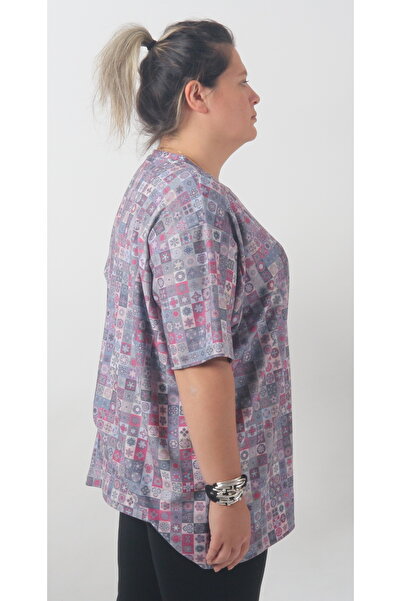 rood Unisex Large Size V-Neck T-Shirt