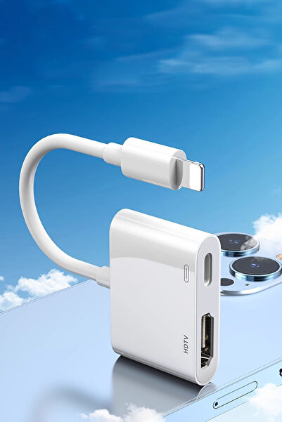 TrkTech Lightning to HDMI ve Şarj Adaptörü iPhone iPad HDMI Görüntü Aktarma
