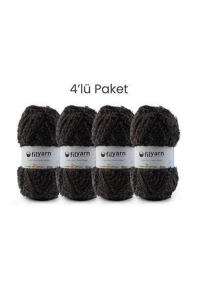 Filyarn Wildcat Set of 4 - Bearded Knitting Rope for Baby and Cat, Feather Rope, Soft Fur Rope Craft Supplies