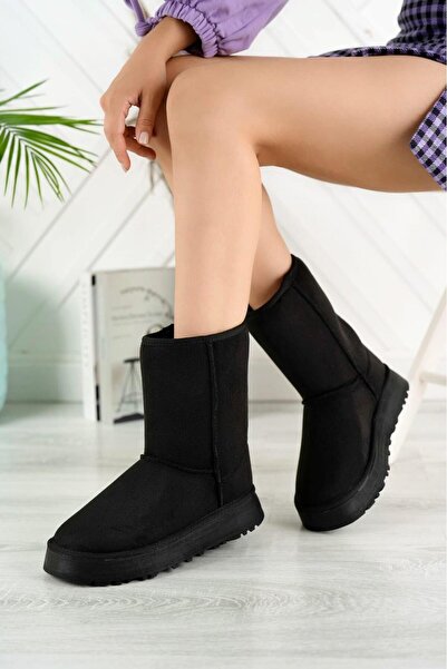 Bukond Women's Luxury Suede Fur Lined Winter Thick Sole Comfortable Boots