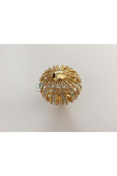 DİZAYNAKS Swarovski Kristal Tekli Altın Özel Tasarım Kulp