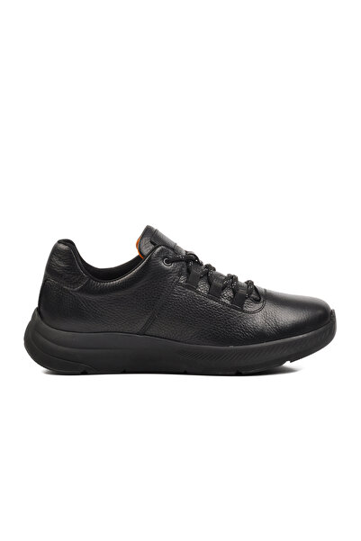 AYAKMOD 254103   Black Genuine Leather Men's Casual Shoes