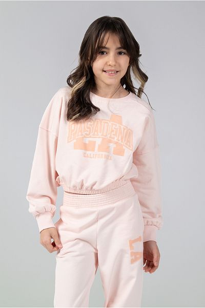 Kyron Pink Pasadened Comfortable Sweatshirt and Jogger Pants Set for Girls