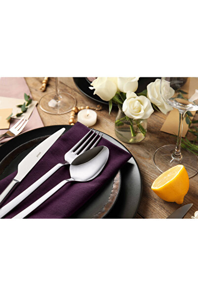 on-on Sea 72 Piece Fork Spoon Knife Set Stainless Steel for Daily Use