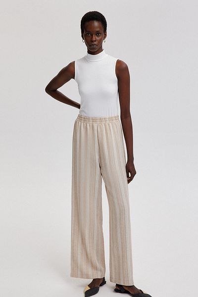 Touché Privé Striped Elastic Waist Trousers