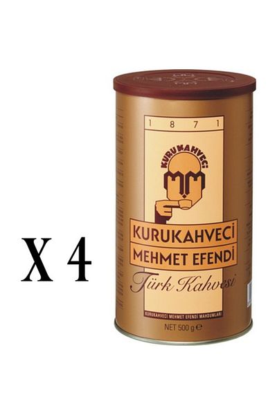 Mehmet Efendi Kurukahveci Mehmet Efendi Turkish Coffee 500 G Tin Package X 4 Pieces8690627023500
