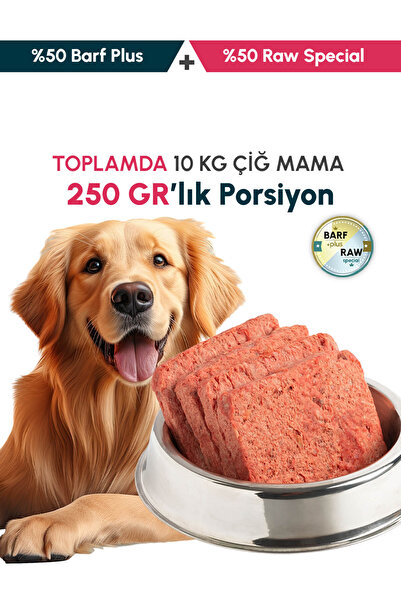 GurmeRAW Çiğ Mama - Barf Meats YARI YARIYA BARF PLUS + RAW SPECIAL 10 KG / 25...