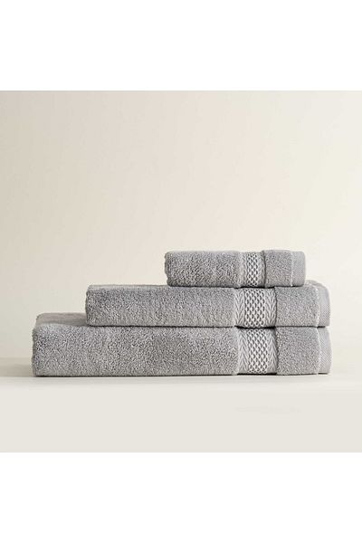 Ecocotton Σετ πετσετών Auraline 3 τεμαχίων μπλε - 100% οργανικό βαμβάκι