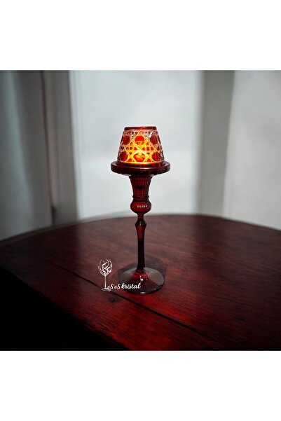 es es kristal Cam Kesme Şamdan Ve Buhurdanlık / Tasarım Patent Belgeli