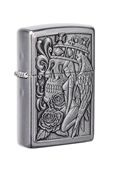 Zippo Skull And Angel Amblem Dizayn Çakmak