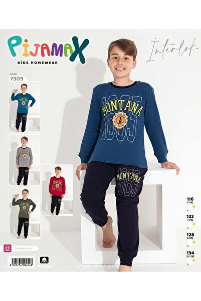 Pijamax Erkek Çocuk Pijama Takımı İnterlok Kışlık Uzun Kol