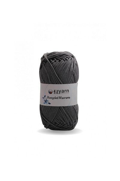Filyarn Regenerated Macrame Knitting Thread Accessory - Bag, Rug, Mat, Wall Ornament, Toy (Gray Color)