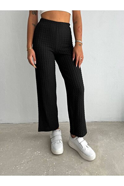 Noa&Noa Штани з еластичним поясом з муслінової тканини з рельєфним візерунком