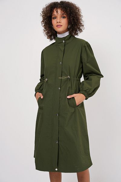 Bigdart 5939 Modell gefütterter langer Khaki-Trenchcoat