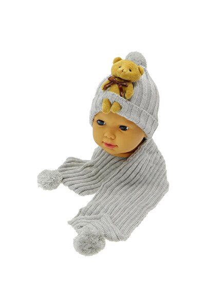 Golden Bebek ayıcıklı Atkı Bere set