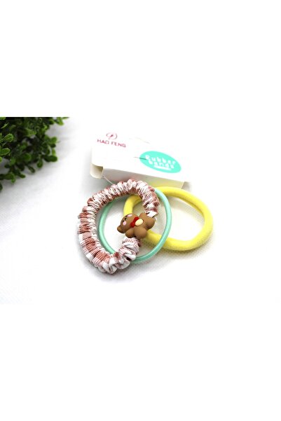 Tezcan Aksesuar Pachet de 3 catarame din cauciuc cu figuri drăguțe