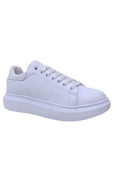 Best Of Bestof White Lace-Up Sneakers Sports Shoes