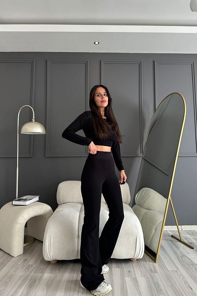 style of style High Waist Lycra Spanish Trousers