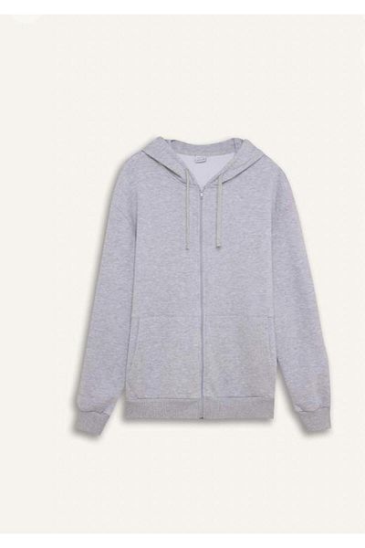 DeFacto Φούτερ Comfort Fit Comfortable Fit με κουκούλα και μαλακό φούτερ με φερμουάρ στο εσωτερικό