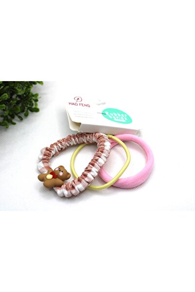 Tezcan Aksesuar Συσκευασία με 3 χαριτωμένες λαστιχένιες αγκράφες