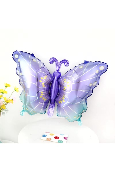 parti sürprizi Mor Kelebek Folyo Balon 1  Adet