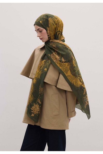 Fresh Daria Patterned Mustard Shal