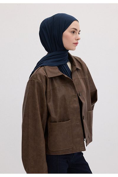 Fresh Bamboo Combed Shawl Dark Blue