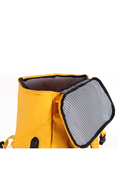 ANEMOSS Water Resistant Laptop Backpack, with 15 Inch Laptop Compartment, Yellow