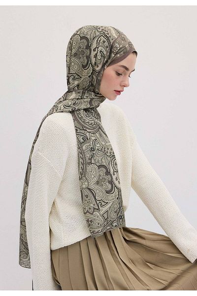 Fresh Rose Dried Siara Patterned Shawl