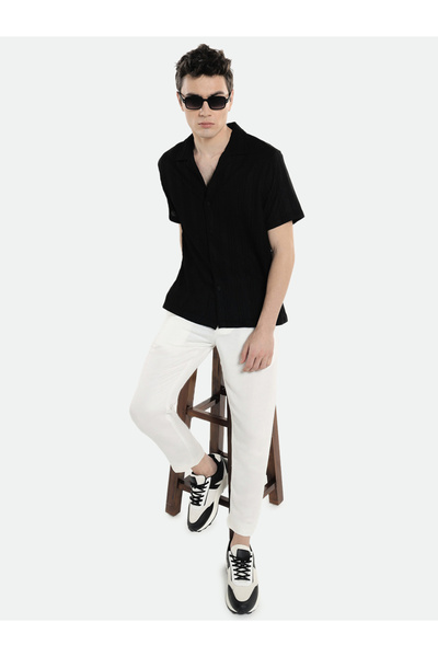 Dennis Lingo By Styli Textured Casual Shirt with Buttons