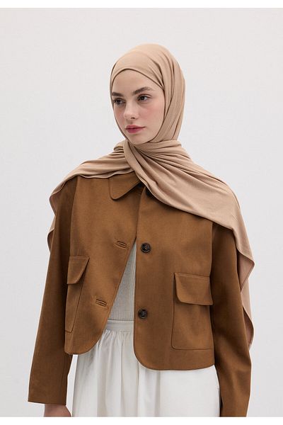 Fresh Bamboo Combed Shawl Hazelnut Shell
