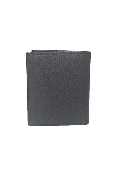 GUARD Multi-Compartment Vertical Black Leather Men's Wallet