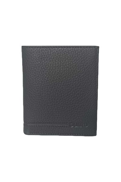GUARD Multi-Compartment Vertical Black Leather Men's Wallet