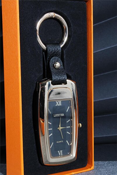 Silvio Monetti Altın Renk Saatli Anahtarlık Usb Şarjlı Çakmak 24csm894usbr02