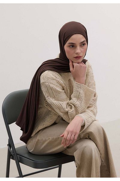 Fresh Bitter Brown Bamboo Combed Shawl