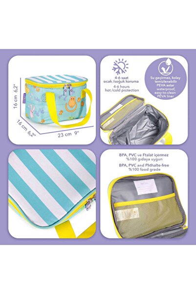 Milk & Moo Milk&moo Kids Lunch Bag For Kindergarten, Insulated Lunch Box For Kids