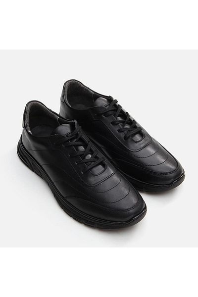 Yaya by Hotiç Schwarze Herren-Sportschuhe aus echtem Leder