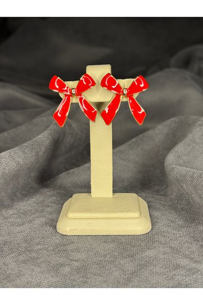 Sharley White Ribbon Earrings